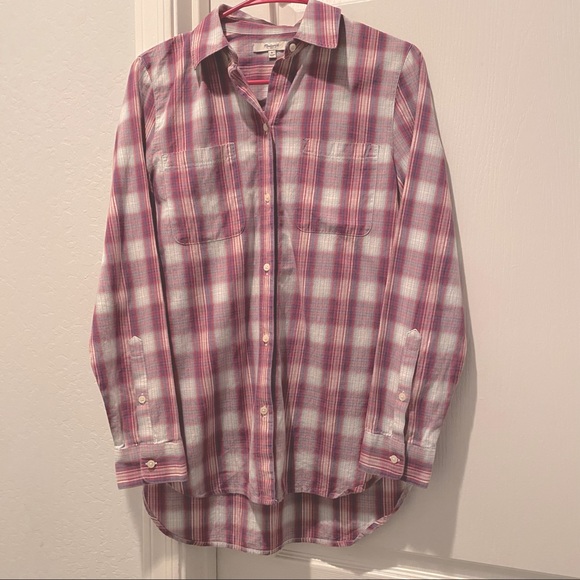 EUC Madewell Manhasset Plaid Ex-boyfriend Shirt - Picture 2 of 7